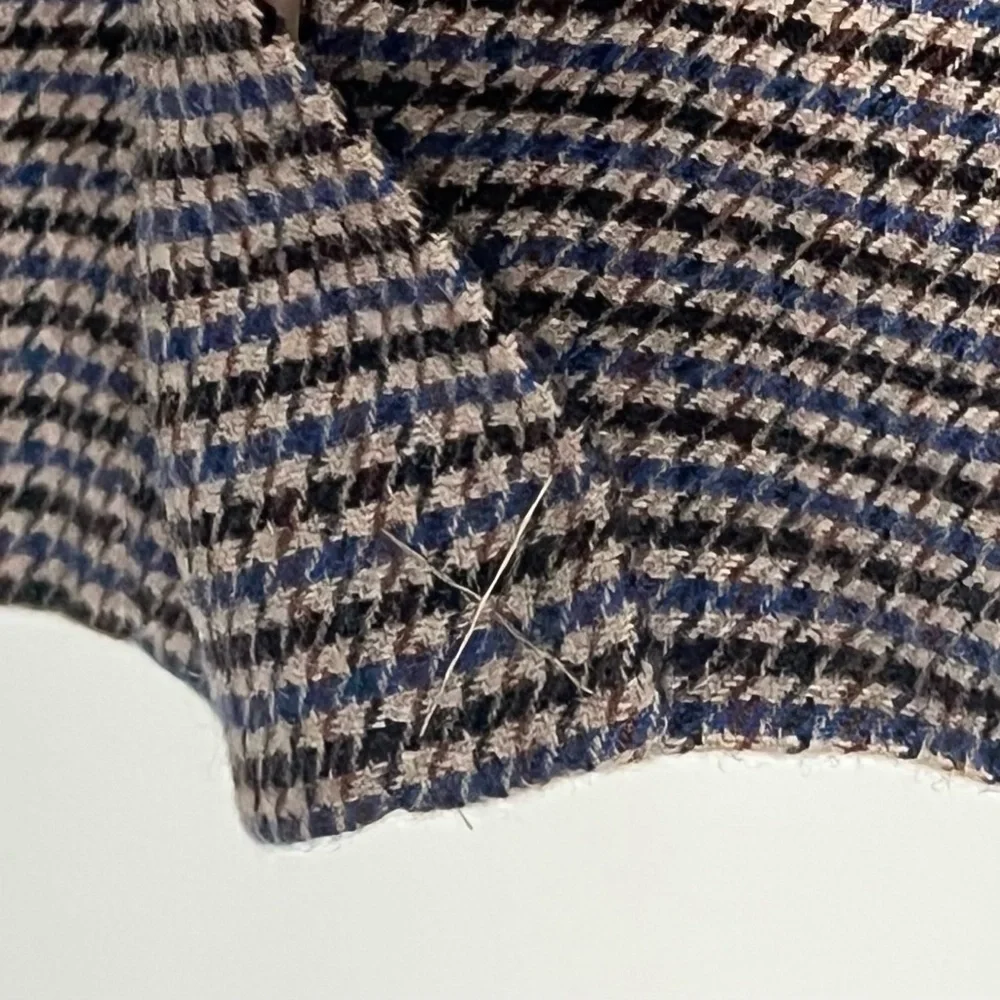 Everlane 80s Oversized Blazer Wool Houndstooth Brown Blue Size 2 NWOT - Picture 9 of 12